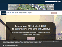 Tablet Screenshot of mipim.com